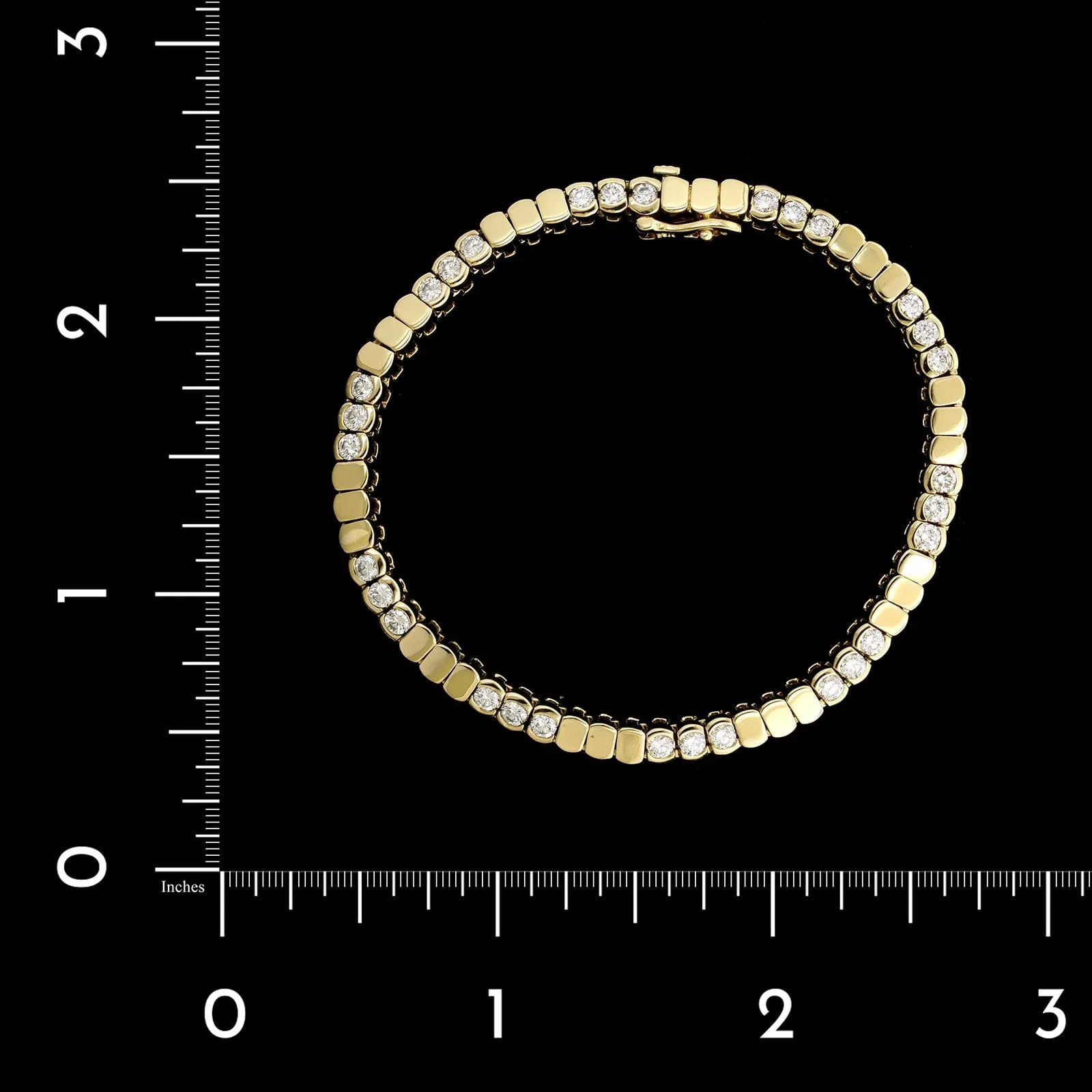 14K Yellow Gold Estate Diamond Tennis Bracelet