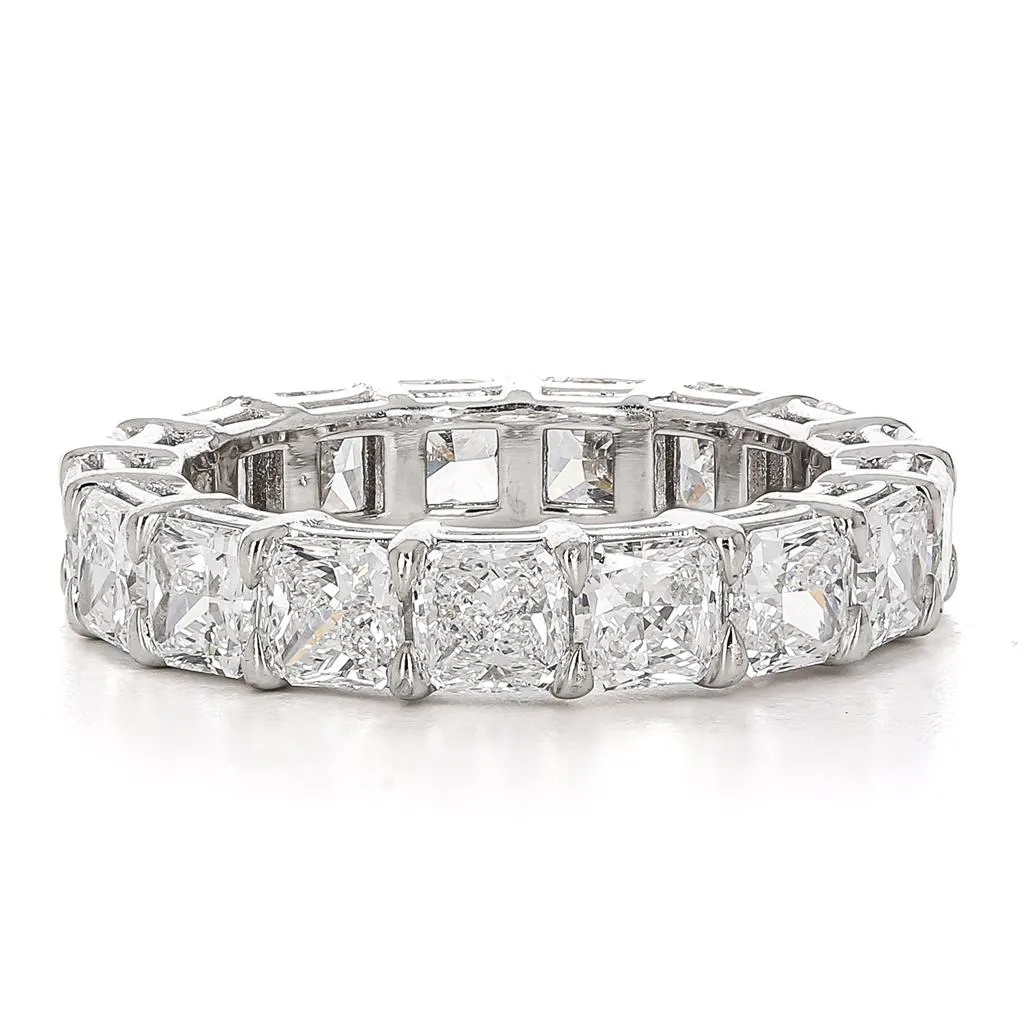 4.18ctw Radiant Diamond Eternity Band - Platinum