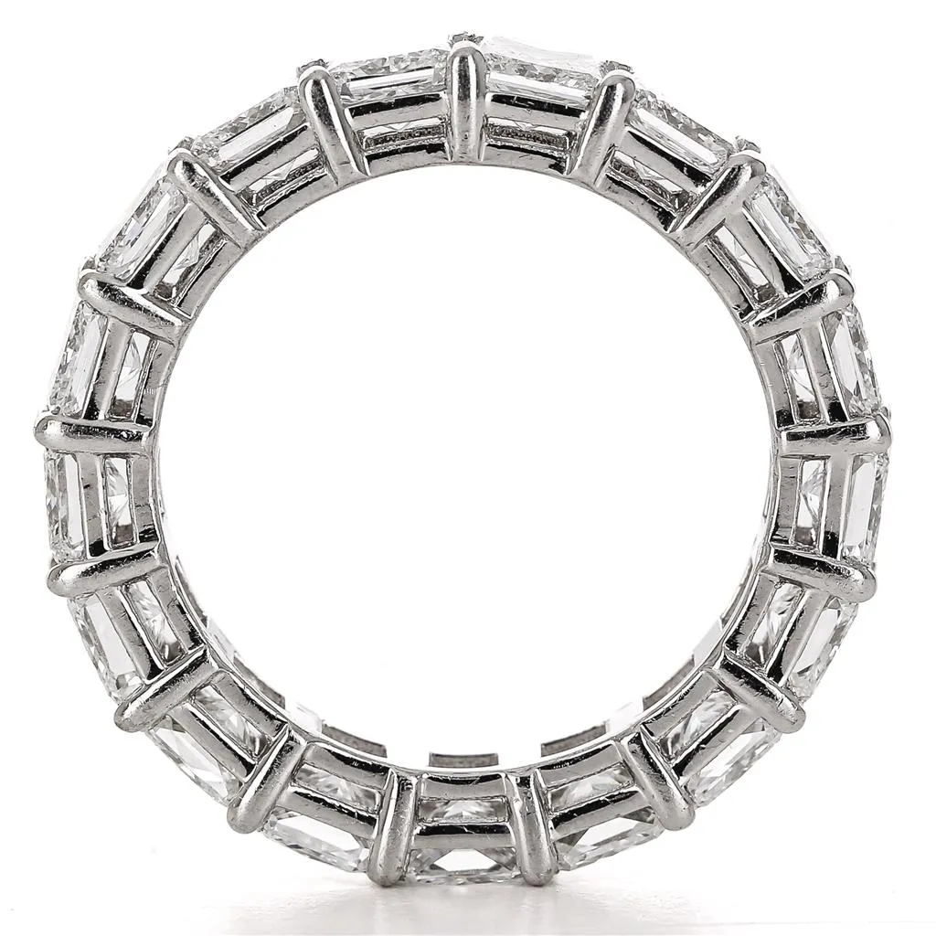4.18ctw Radiant Diamond Eternity Band - Platinum