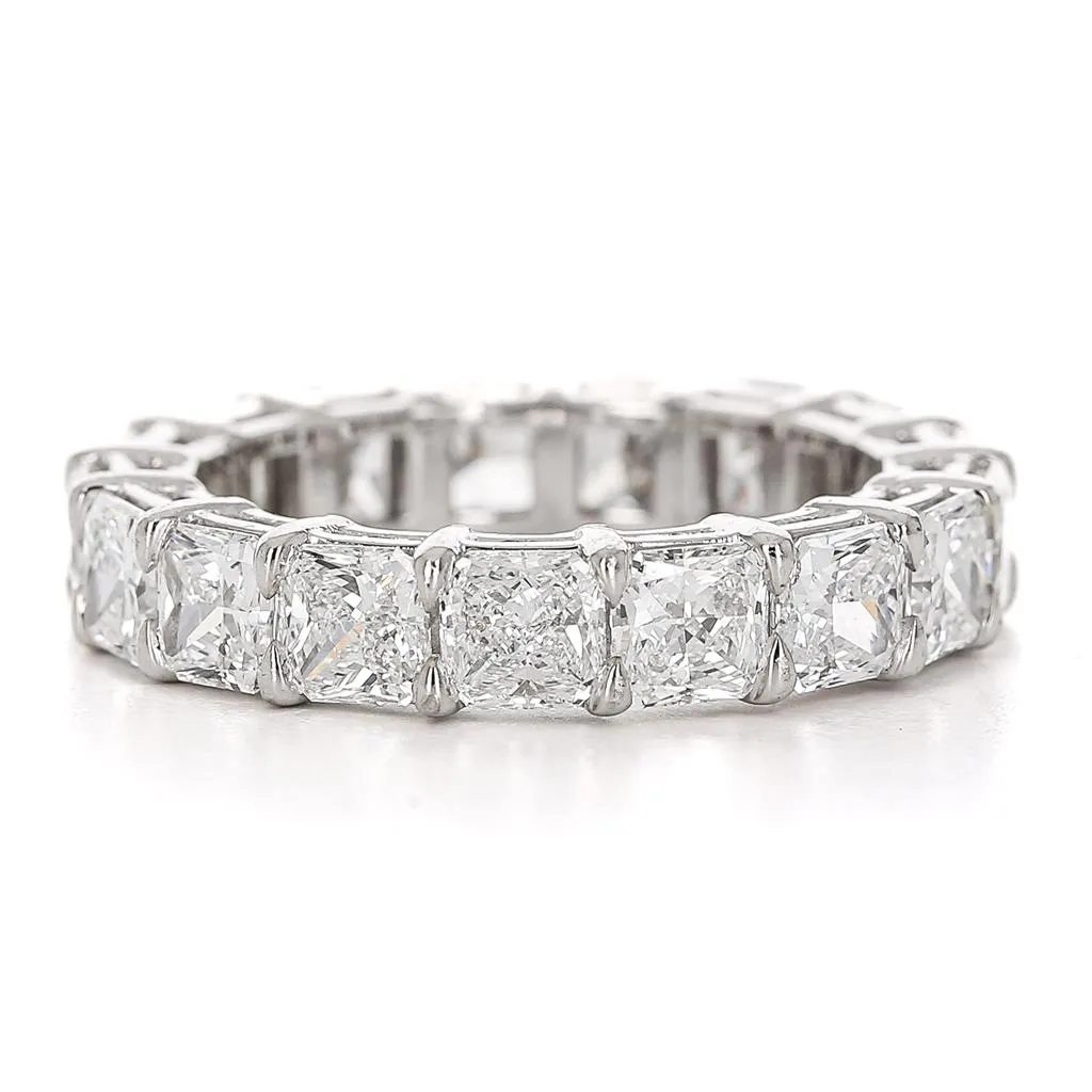 4.18ctw Radiant Diamond Eternity Band - Platinum