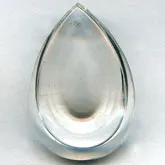 Crystal Teardrop Pendant, West Germany. 38x26mm. Pkg 1. b11-cr-0501