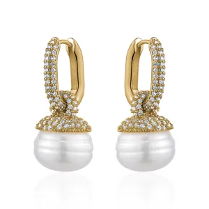 DROP PEARL CREYSTAL OVAL HUGGIES