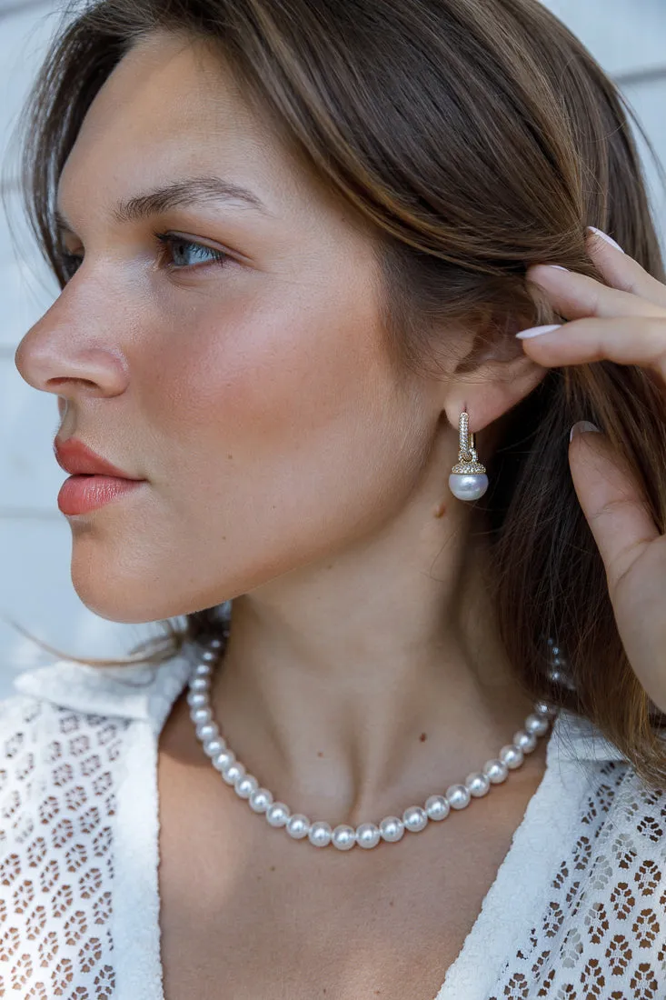 DROP PEARL CREYSTAL OVAL HUGGIES