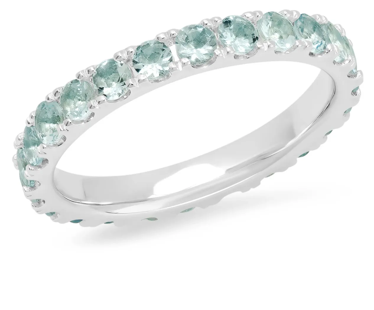 Eriness Large Aquamarine Eternity Band