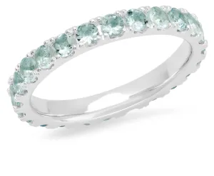 Eriness Large Aquamarine Eternity Band