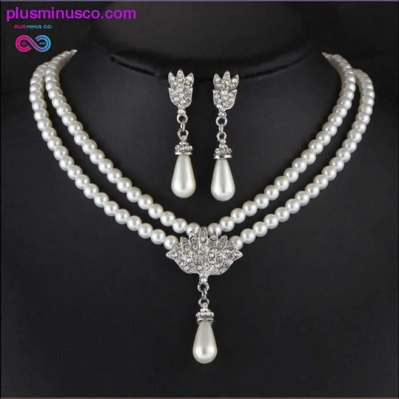 European And American Jewelry Bride Pearl Crystal With Short