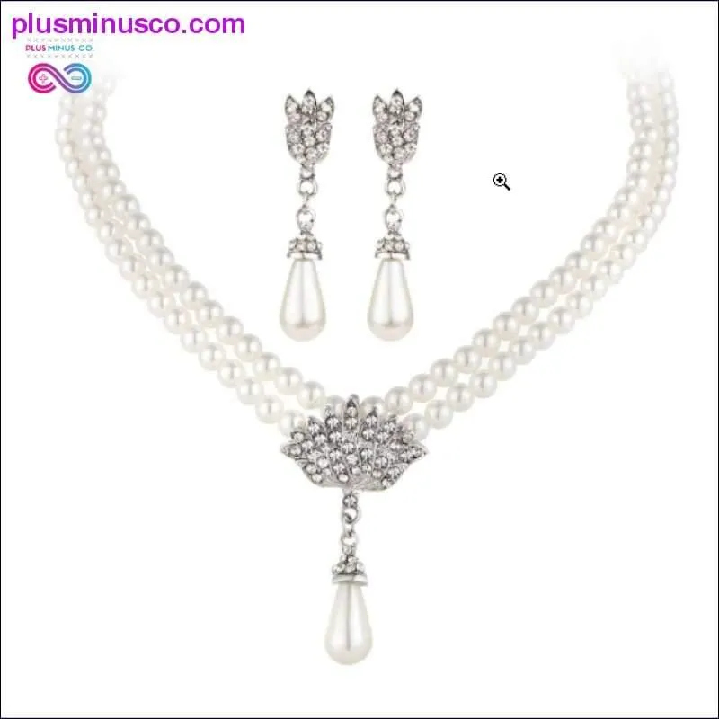 European And American Jewelry Bride Pearl Crystal With Short
