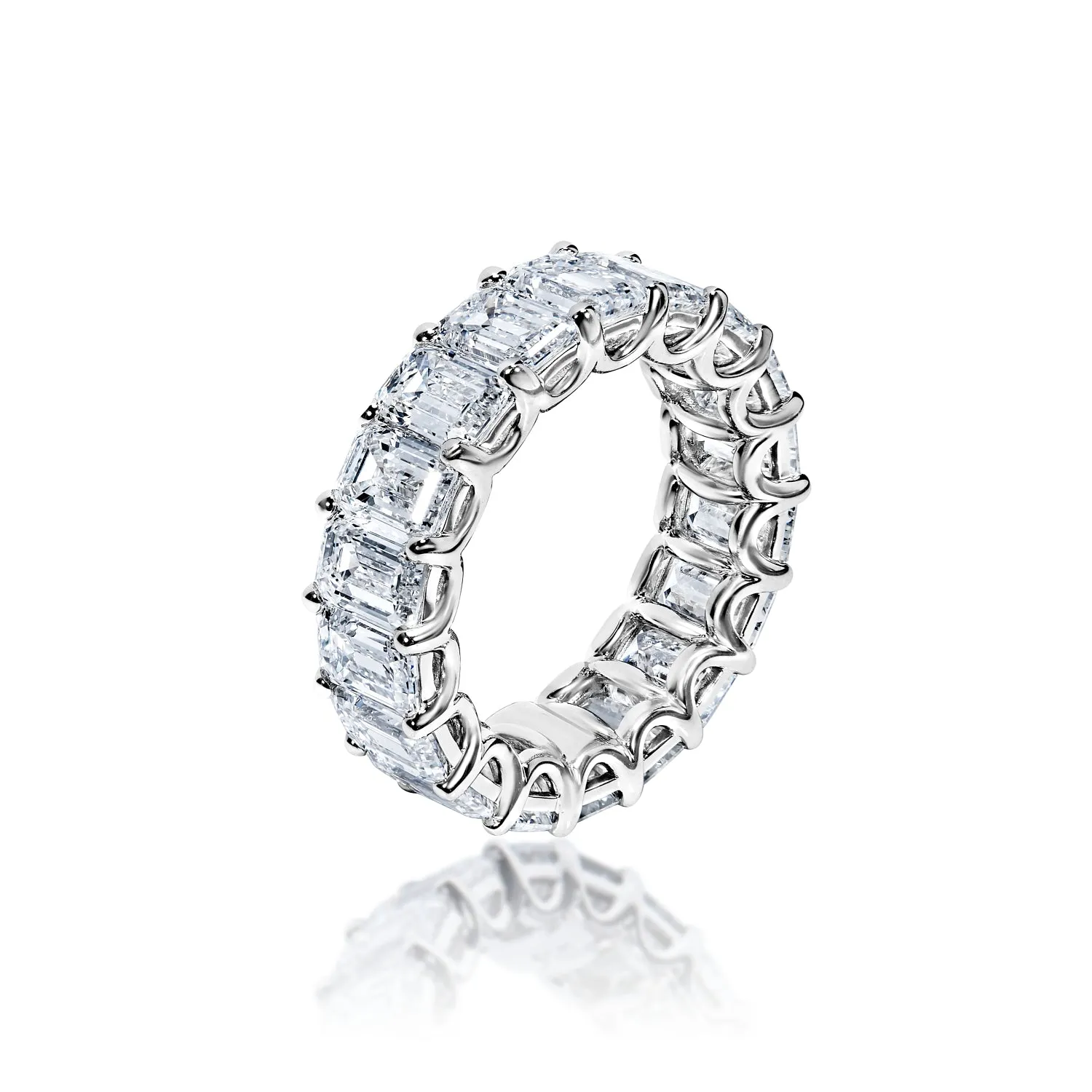 Libera 9 Carat E-F VS1 Emerald Cut Lab-Grown Diamond Eternity Band