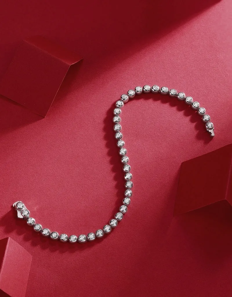 Luxury Moissanite Diamond Silver Bracelet