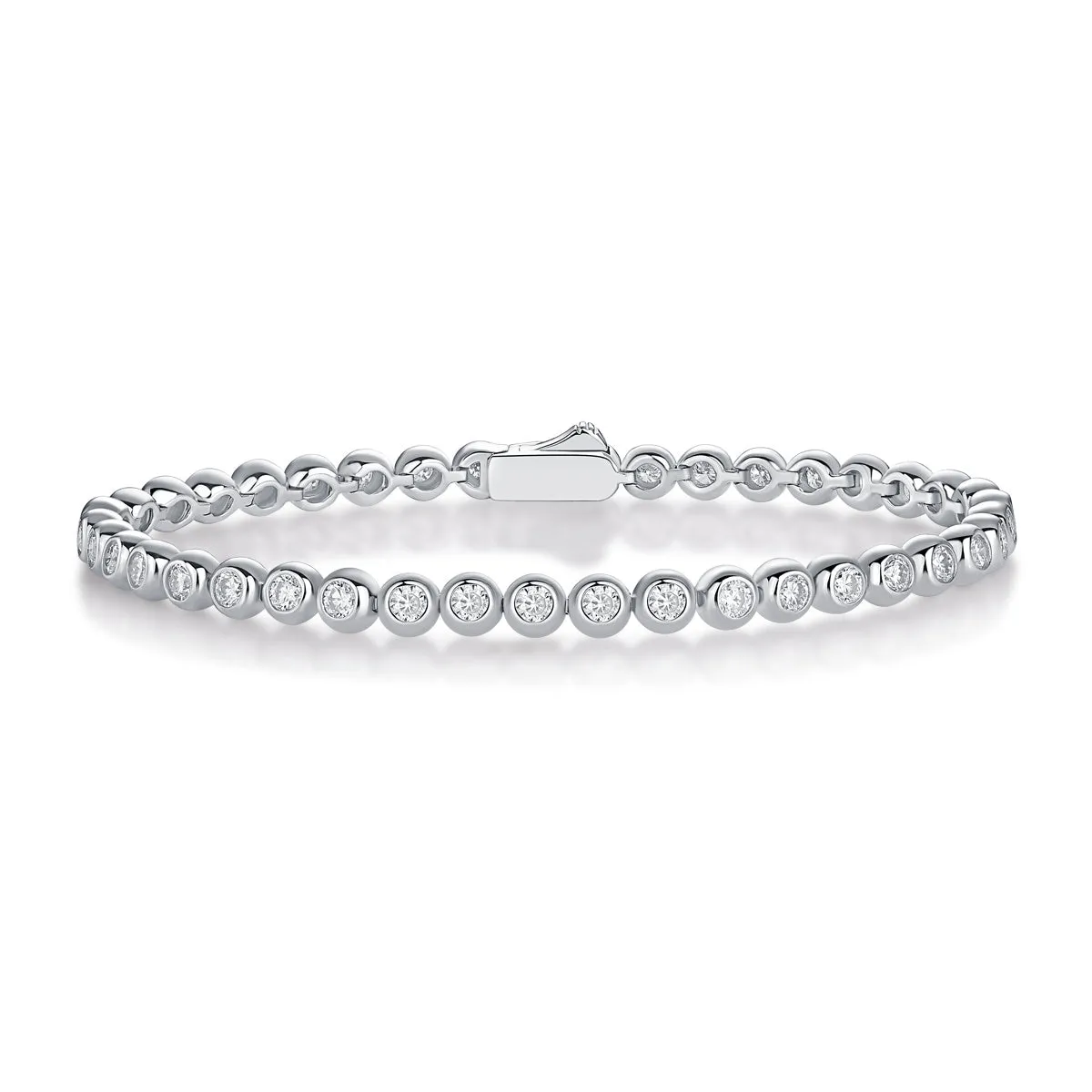 Luxury Moissanite Diamond Silver Bracelet