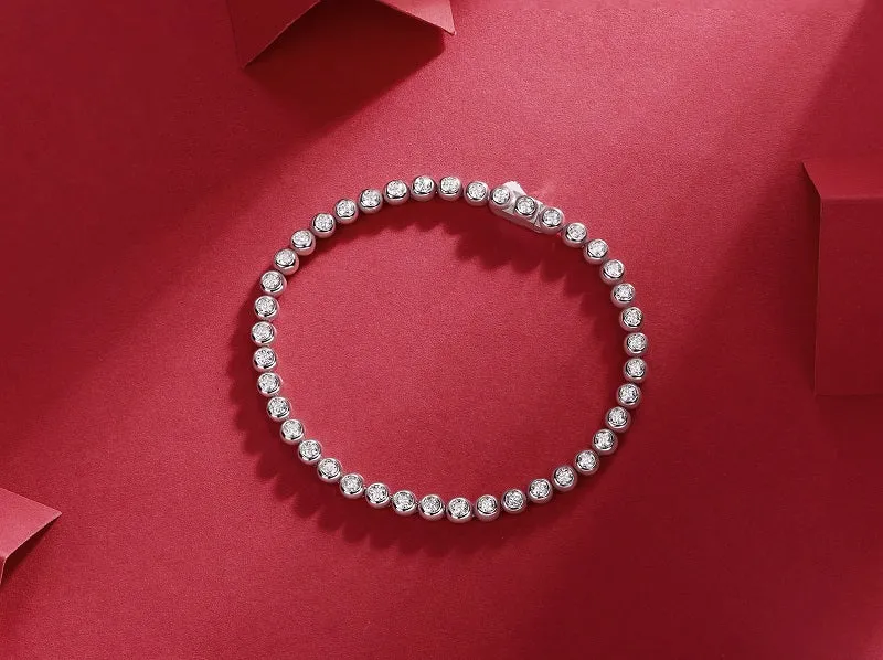 Luxury Moissanite Diamond Silver Bracelet