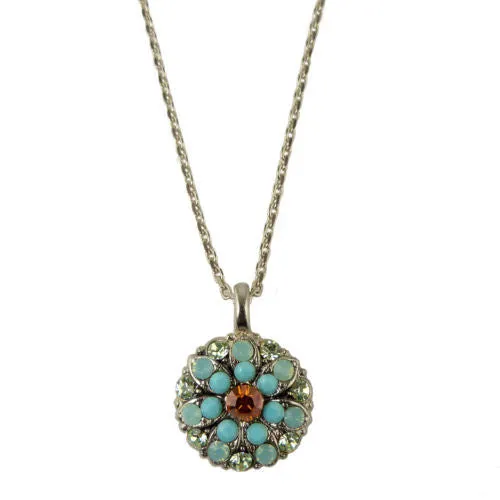 Mariana Guardian Angel Crystal Pendant Necklace 1317 Opal Silver