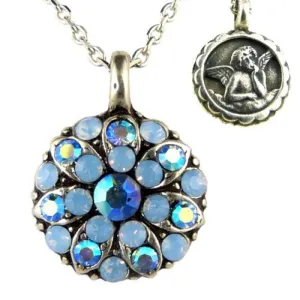 Mariana Guardian Angel Crystal Pendant Necklace 1343 Crystal Meridian Blue Opal