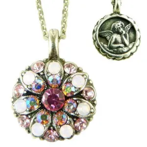 Mariana Guardian Angel Crystal Pendant Necklace 2230 Fuschia Opal Crystal