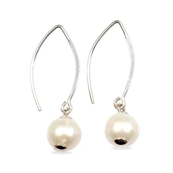 MCJ Earrings Pearl Drop Sterling Silver