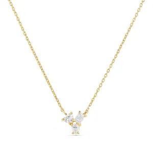 Mini Mixed Shapes Trio Diamond Necklace