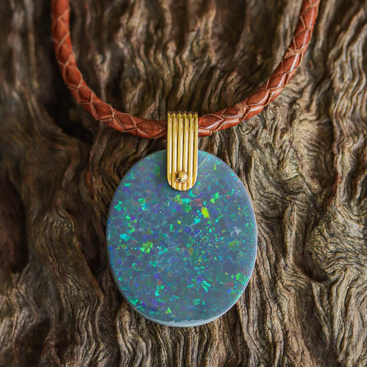 Mystical Black Opal Necklace