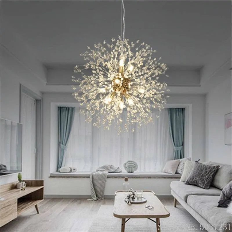 Nordic Modern Crystal Chandelier Dandelion Chandelier Lights Pendant Lamp