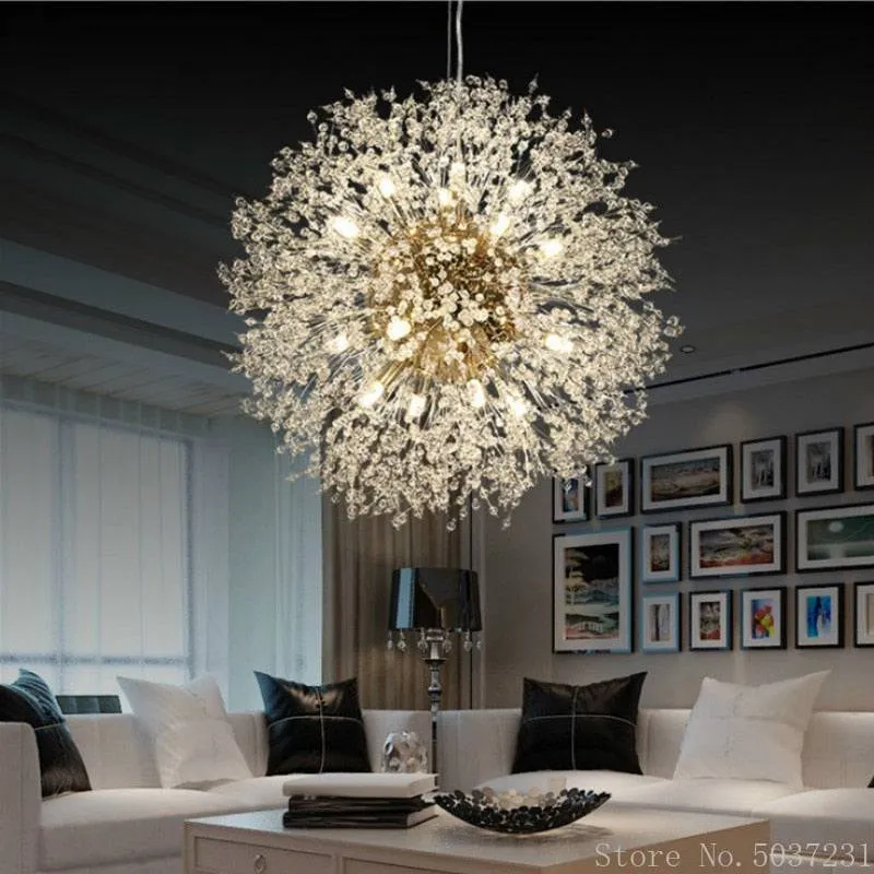 Nordic Modern Crystal Chandelier Dandelion Chandelier Lights Pendant Lamp