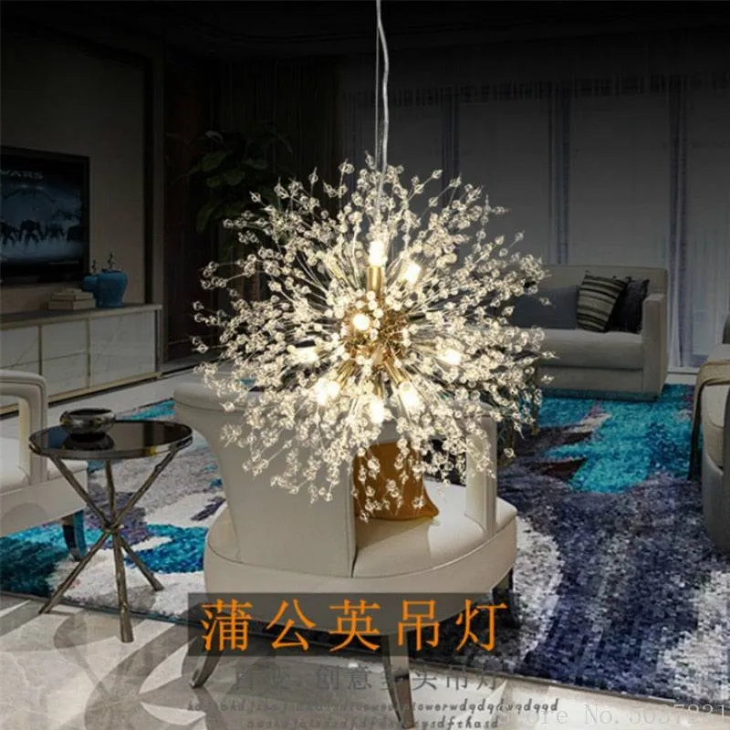 Nordic Modern Crystal Chandelier Dandelion Chandelier Lights Pendant Lamp