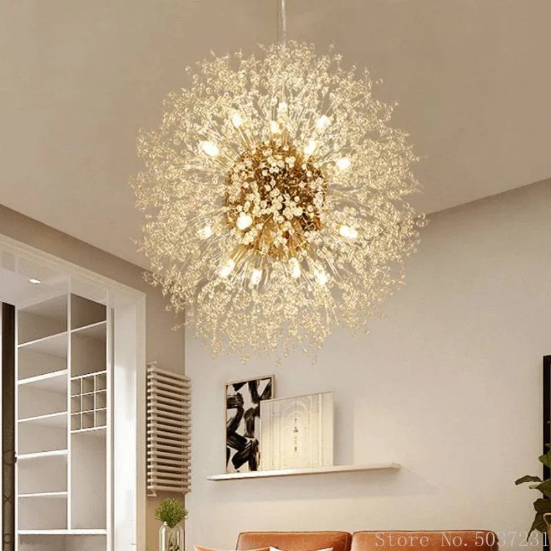 Nordic Modern Crystal Chandelier Dandelion Chandelier Lights Pendant Lamp