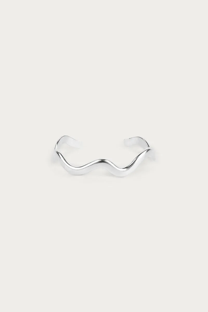 OCEAN WAVES CUFF - SILVER