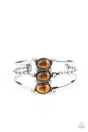 Paparazzi Extra Earthy - Brown Cuff Bracelet