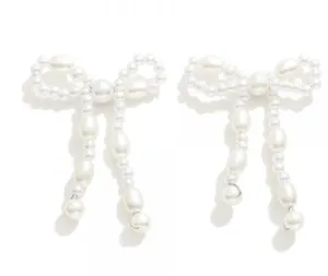 Pearl Bow Earrings