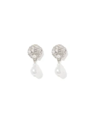 Sadie Stone Cluster Pearl Earrings