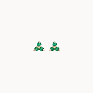 Tripod Emerald Earring (14K Gold)