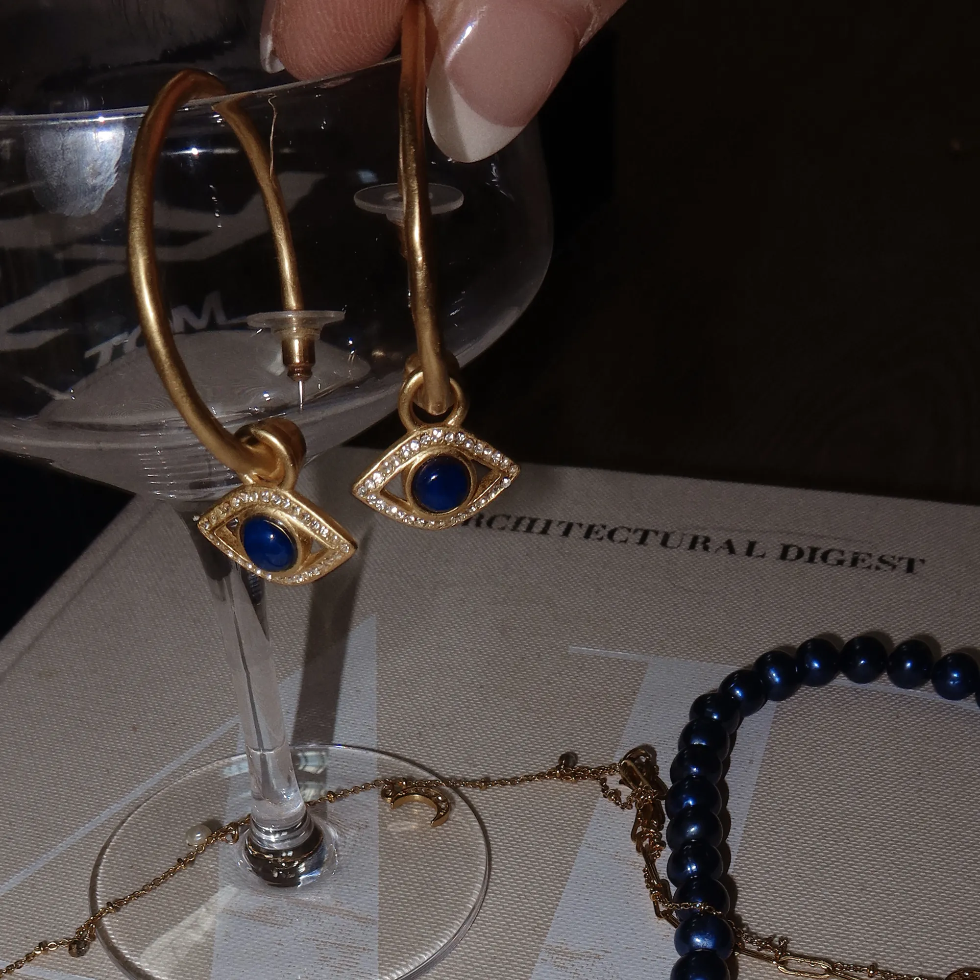 Virgo's Evil Eye Hoop Earrings